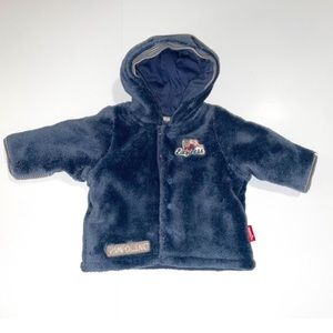 Pampolina Soft Cozy Blue‎ Snap Hoodie Baby Jacket size Newborn NWT